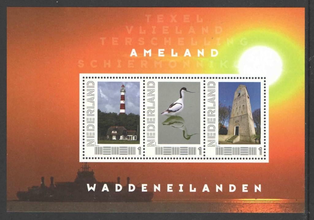 Postzegels Waddeneilanden: Ameland 3, Postzegels en Munten, Ophalen of Verzenden, Na 1940, Postfris