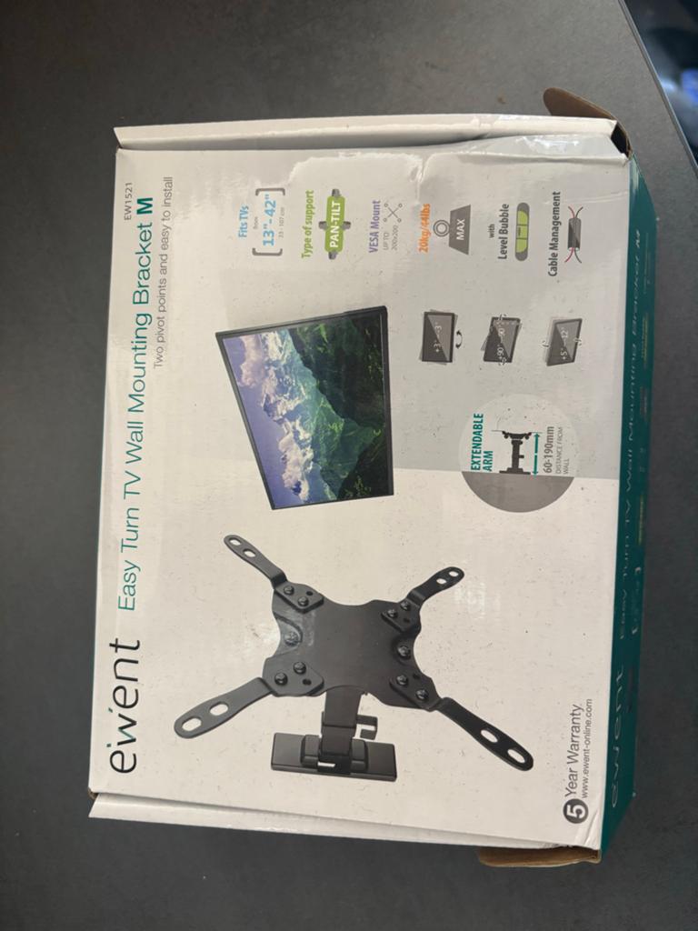 Ewent Easy Turn TV Muurbeugel M (13-42 inch), Ophalen of Verzenden, Nieuw