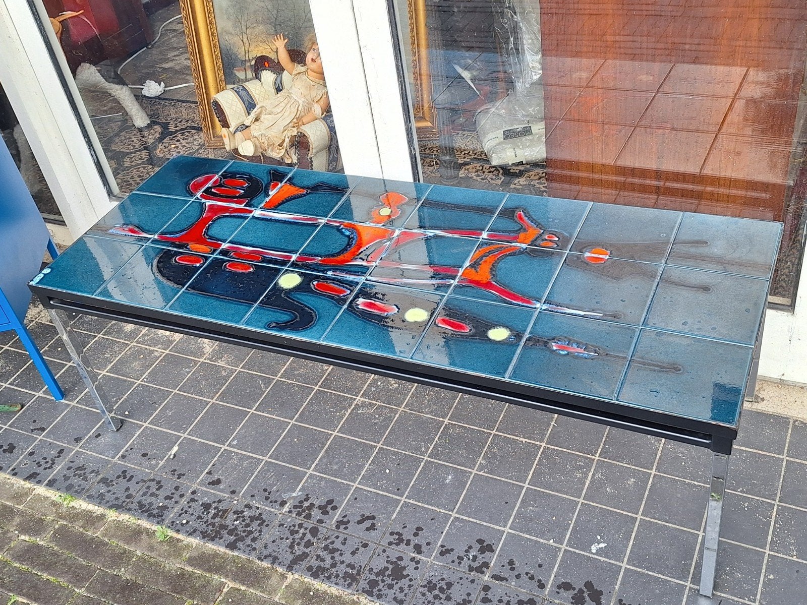 Vintage 1960 Salontafel Adri Belarti, Ophalen, 100 tot 150 cm, Onbekend, Adri Belarti