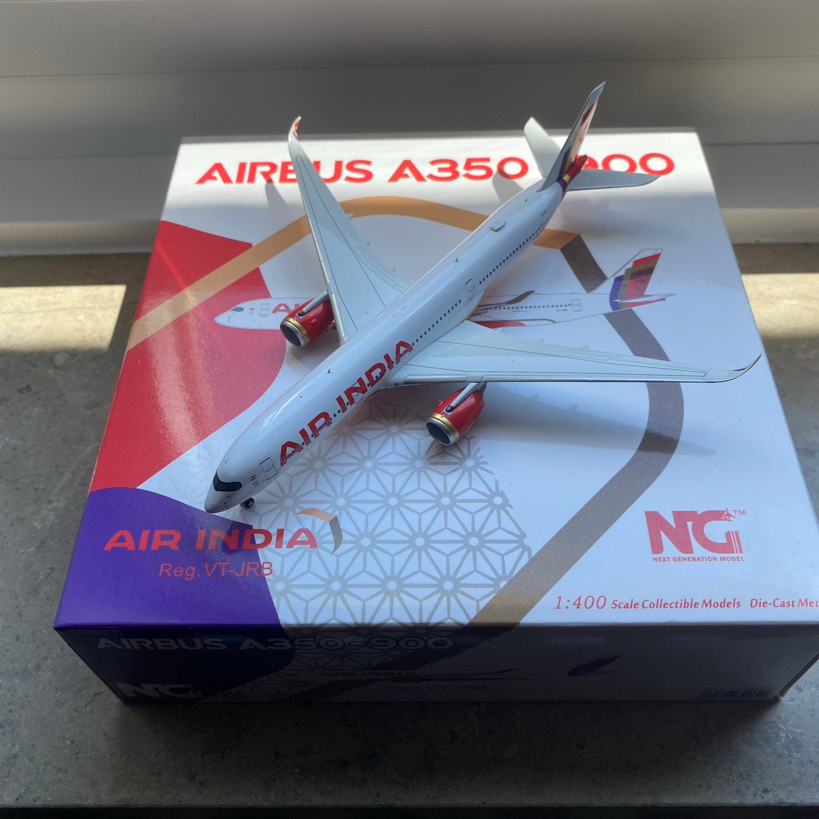NG Models zoals Gemini Jets 1:400 Air India Airbus A350-900, Verzenden, Zo goed als nieuw, Groter dan 1:72, Overige merken