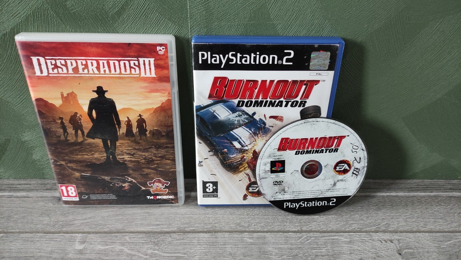 Burnout Dominator ps2 en gratis desperados 3 pc game, 3 spelers of meer, Ophalen of Verzenden, Zo goed als nieuw, Vanaf 3 jaar