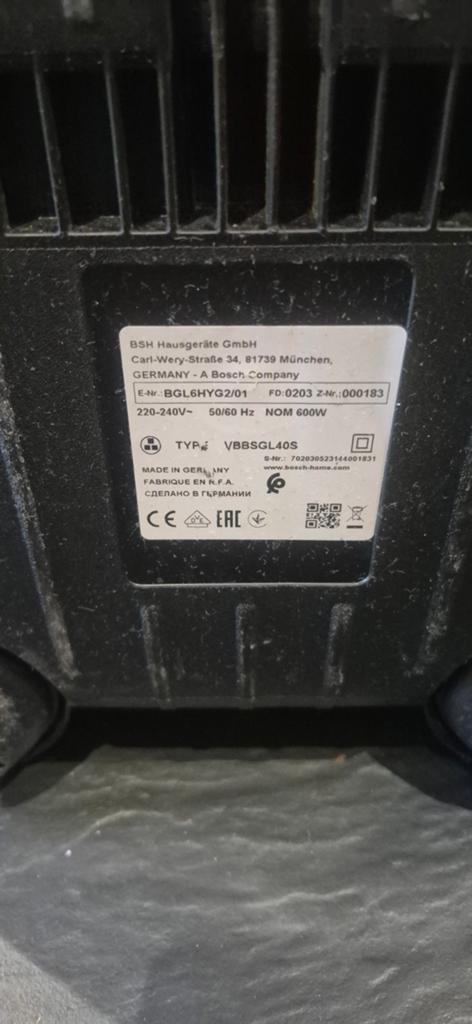 Bosch Serie 6 ProHygienic stofzuiger - slang schiet los, Gebruikt, Bosch, Sledestofzuiger, Minder dan 1200 watt