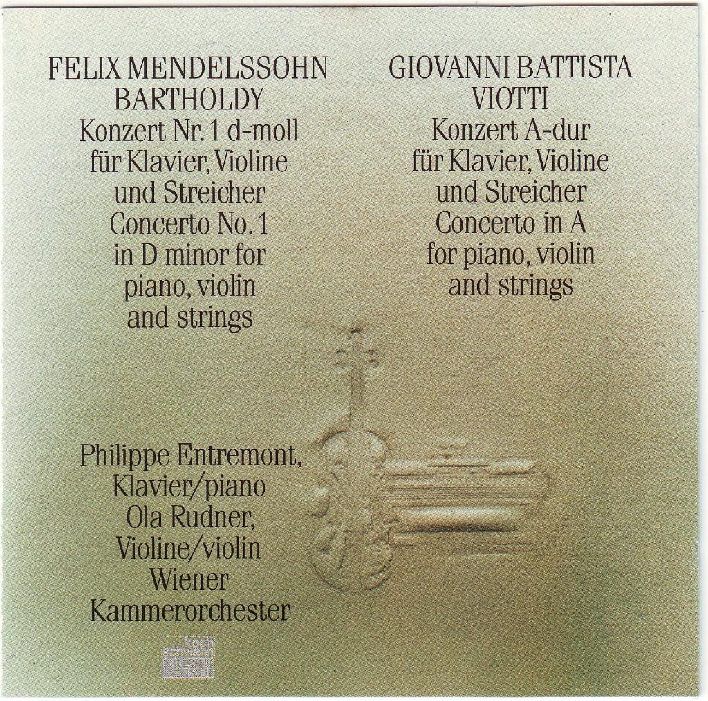 Viotti en Mendelssohn: Dubbelconcerten voor piano en viool, Cd's en Dvd's, Ophalen of Verzenden, Classicisme, Zo goed als nieuw
