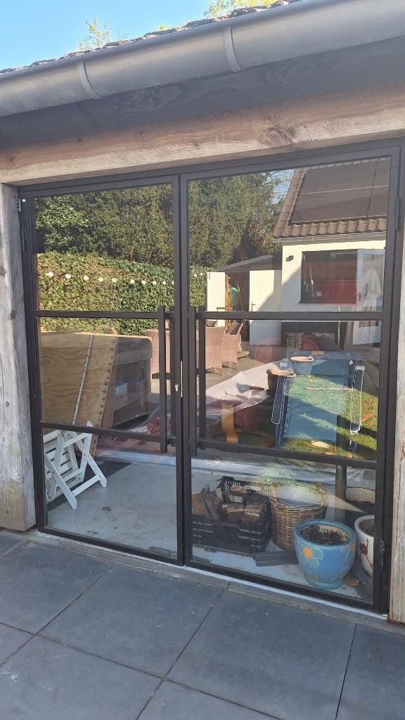 2 paar openslaande taatsdeuren, Ophalen, 120 cm of meer, Minder dan 200 cm, Glas