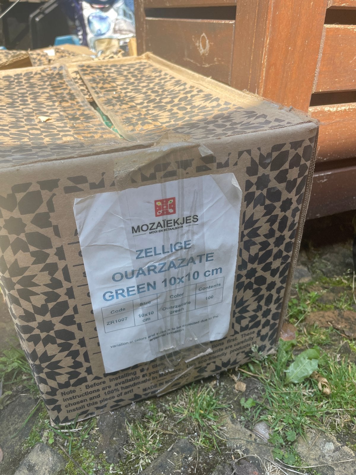 2 Dozen Zellige Ouazazate Groene Tegels - Restpartij/Kneusje, Ophalen, Gebruikt, Keramiek, Overige typen