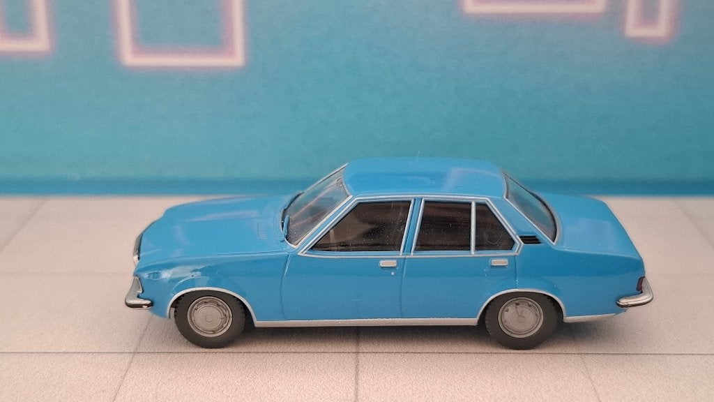 Wiking 1:87 Opel Rekord D blauw, Hobby en Vrije tijd, Ophalen of Verzenden, Gebruikt, Auto, Wiking
