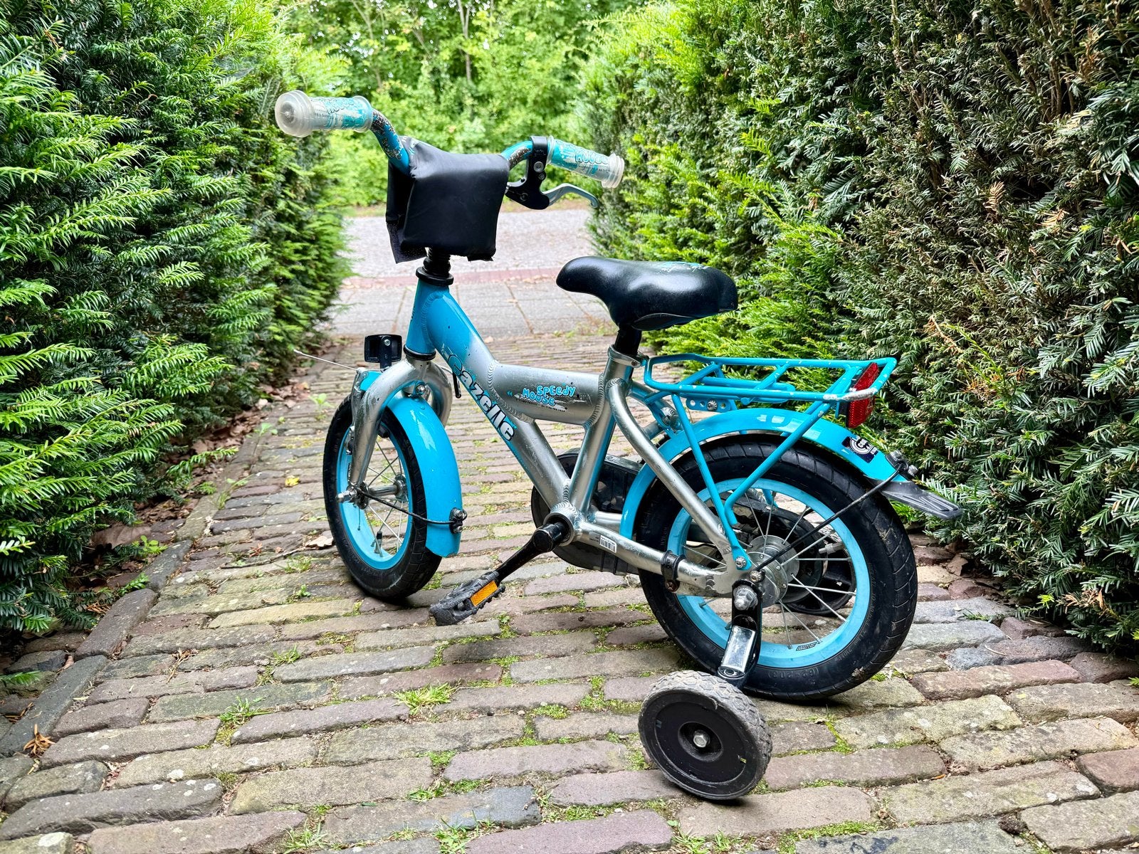 Gazelle Speedy Mouse 12 inch kinderfiets met zijwieltjes, Ophalen, Terugtraprem, Zijwieltjes, Gebruikt