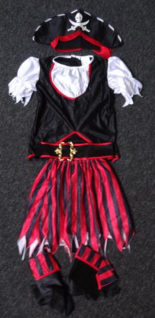 Piraten verkleedkleren voor meisje 7 - 9 jaar, Ophalen of Verzenden, Zo goed als nieuw, Meisje