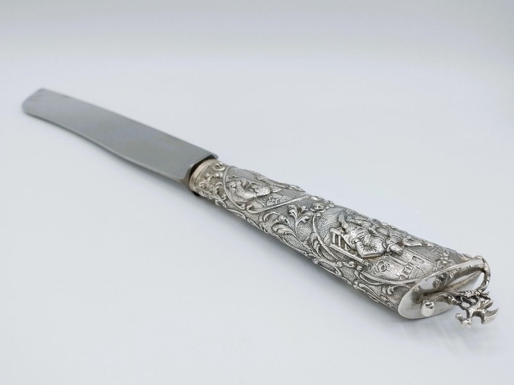 Mes met zilveren heft, Nederland, ca. 1900, Verzenden, Zilver