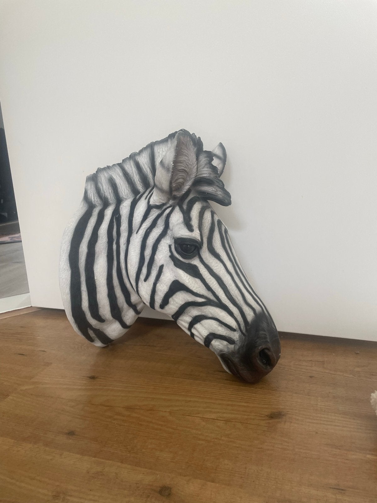 Decoratieve Zebra Hoofd Wanddecoratie, Zwart, Overige materialen, Overige stijlen, Ophalen of Verzenden