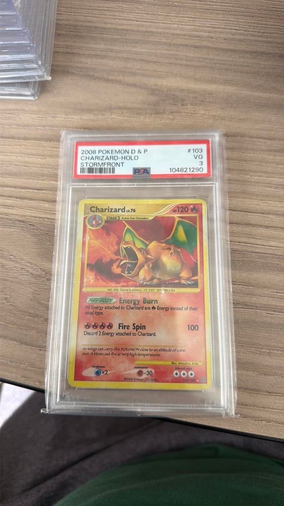 Charizard stormfront psa 3, Hobby en Vrije tijd, Verzamelkaartspellen | Pokémon, Ophalen of Verzenden, Zo goed als nieuw