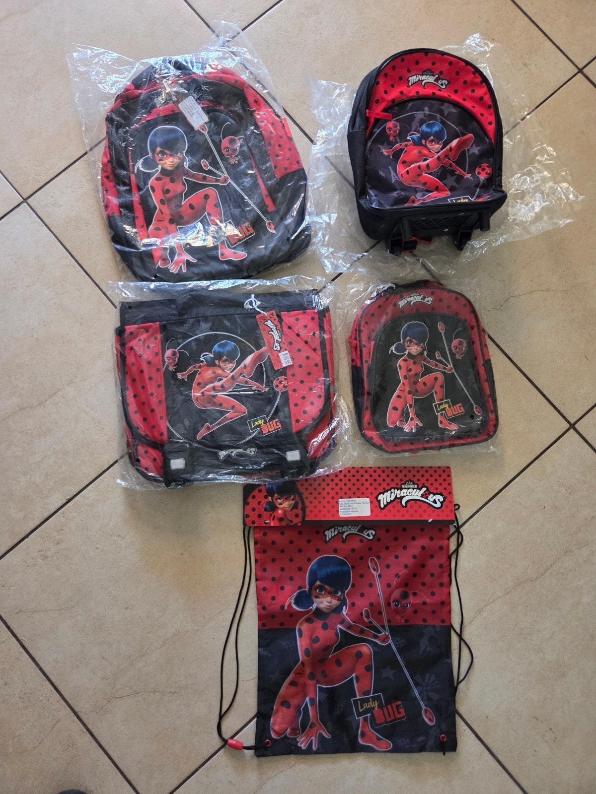 Miraculous Ladybug & Cat Noir rugzakken set - Nieuw!, Ophalen of Verzenden, Nieuw