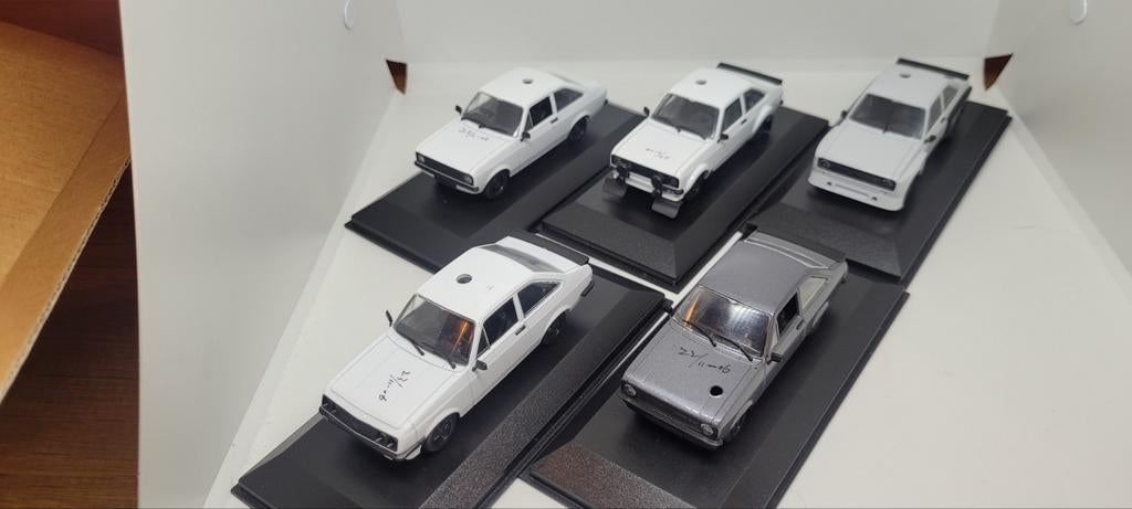 Minichamps Ford Escort MK2 Sample modellen UNIEKE SET, Hobby en Vrije tijd, Modelauto's | 1:43, Ophalen of Verzenden, Zo goed als nieuw