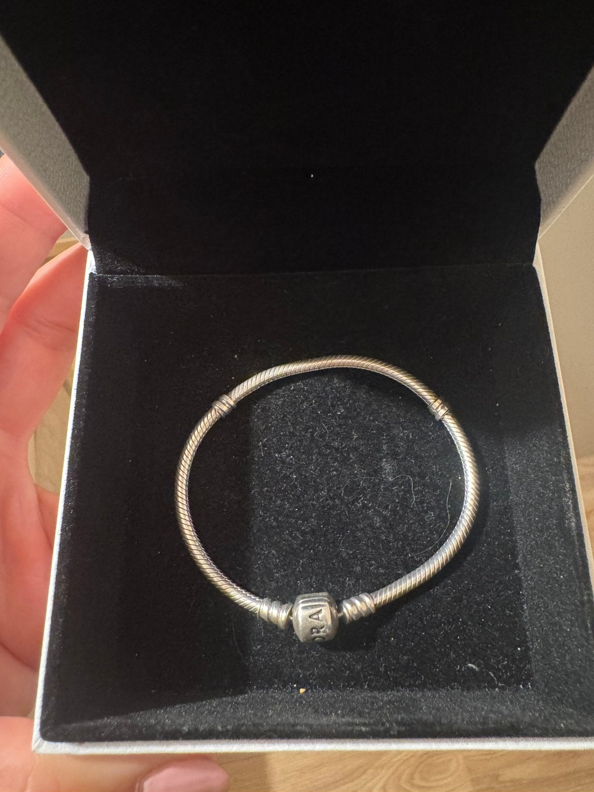 Pandora moments armband met cilindersluiting zilver, Ophalen of Verzenden, Zo goed als nieuw
