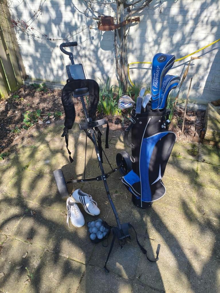 Complete golfset voor beginners met tas en trolley, Sport en Fitness, Golf, Ophalen of Verzenden, Gebruikt, Set, Overige merken