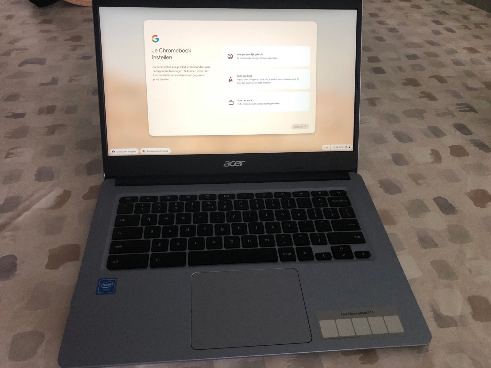 Acer Chromebook CB314 N19Q2 - Als nieuw, Ophalen, 14 inch, 4 GB of minder, 64 GB