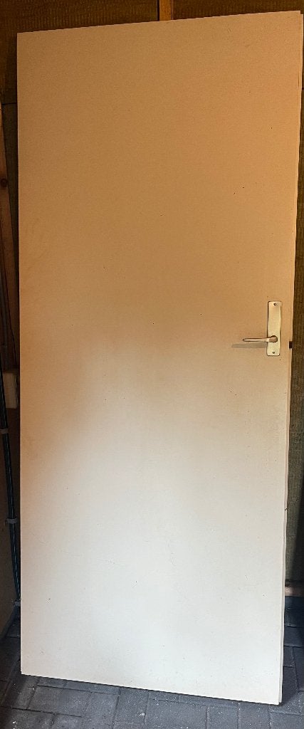 Opdekdeur binnen 229x95,5 cm, Ophalen, Kunststof, Gebruikt, 80 tot 100 cm