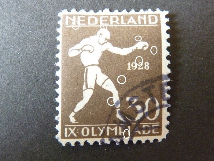 plaatfout 219 , gestempeld., Postzegels en Munten, Postzegels | Nederland, Verzenden, T/m 1940, Gestempeld