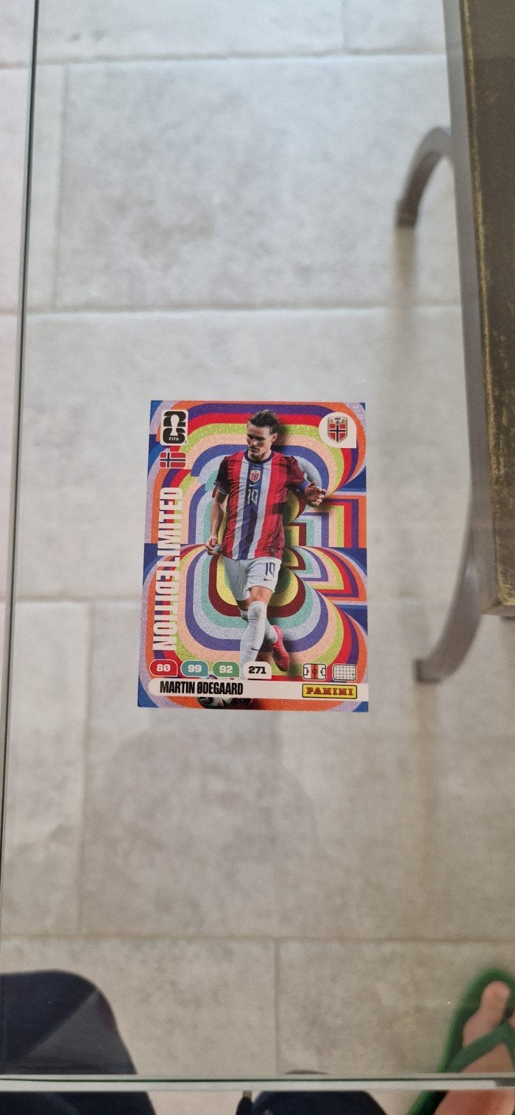 Martin Ødegaard Limited Edition Panini FIFA World Cup 2026, Ophalen of Verzenden, Zo goed als nieuw, Buitenlandse clubs, Spelerskaart