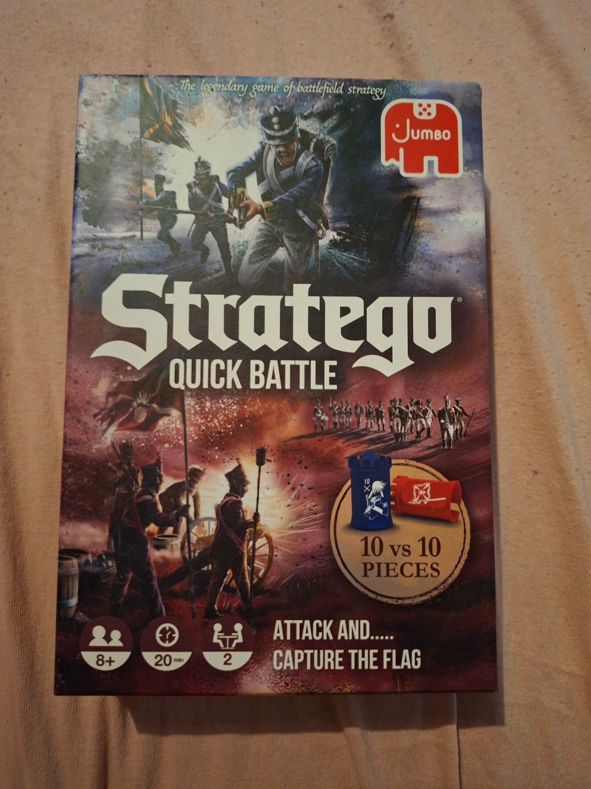 Stratego Quick Battle - Compact Strategisch Bordspel, Jumbo, Een of twee spelers, Nieuw, Ophalen of Verzenden