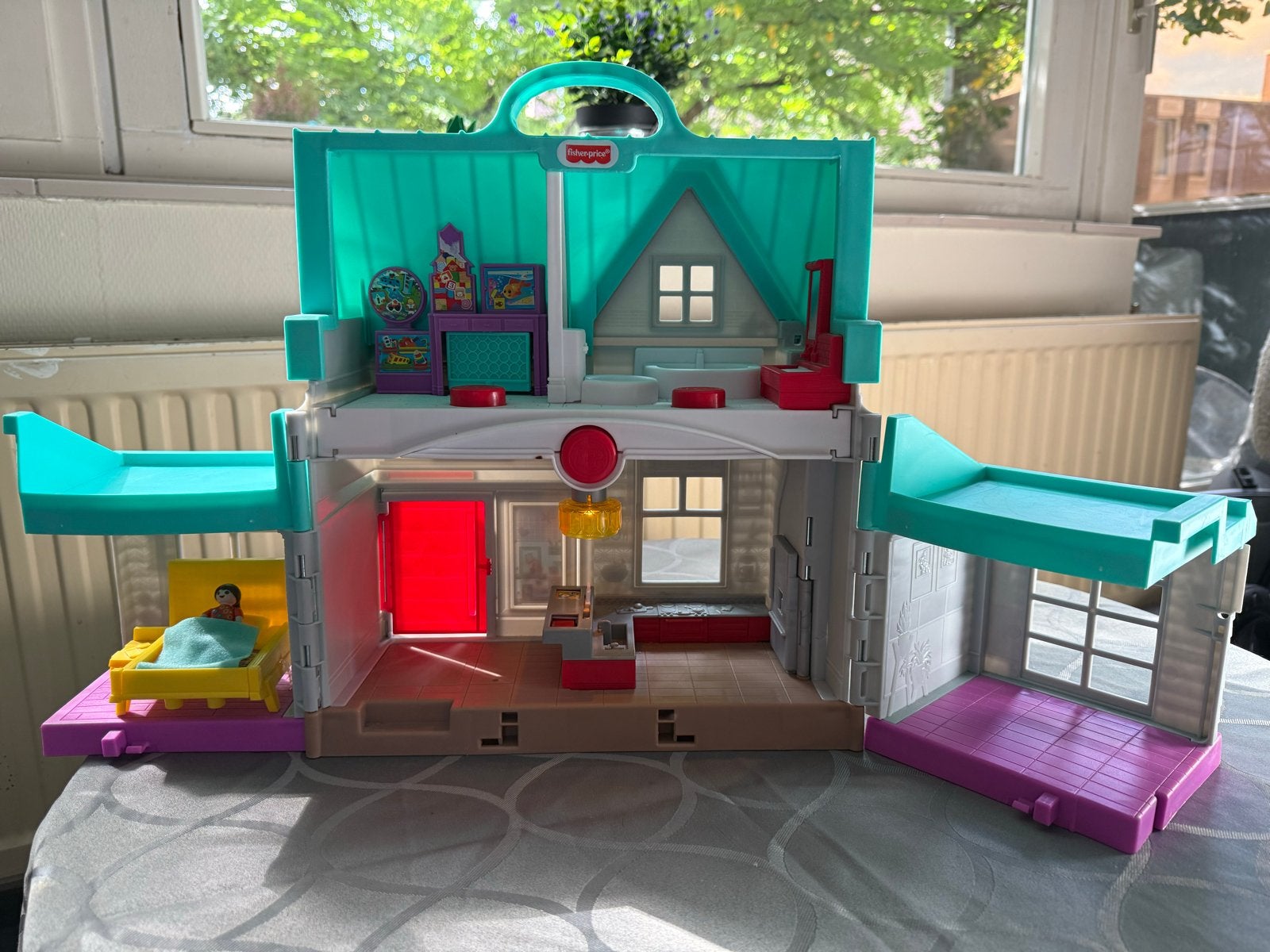 Fisher-Price Little People Poppenhuis Draagbaar, Ophalen, Zo goed als nieuw, Poppenhuis