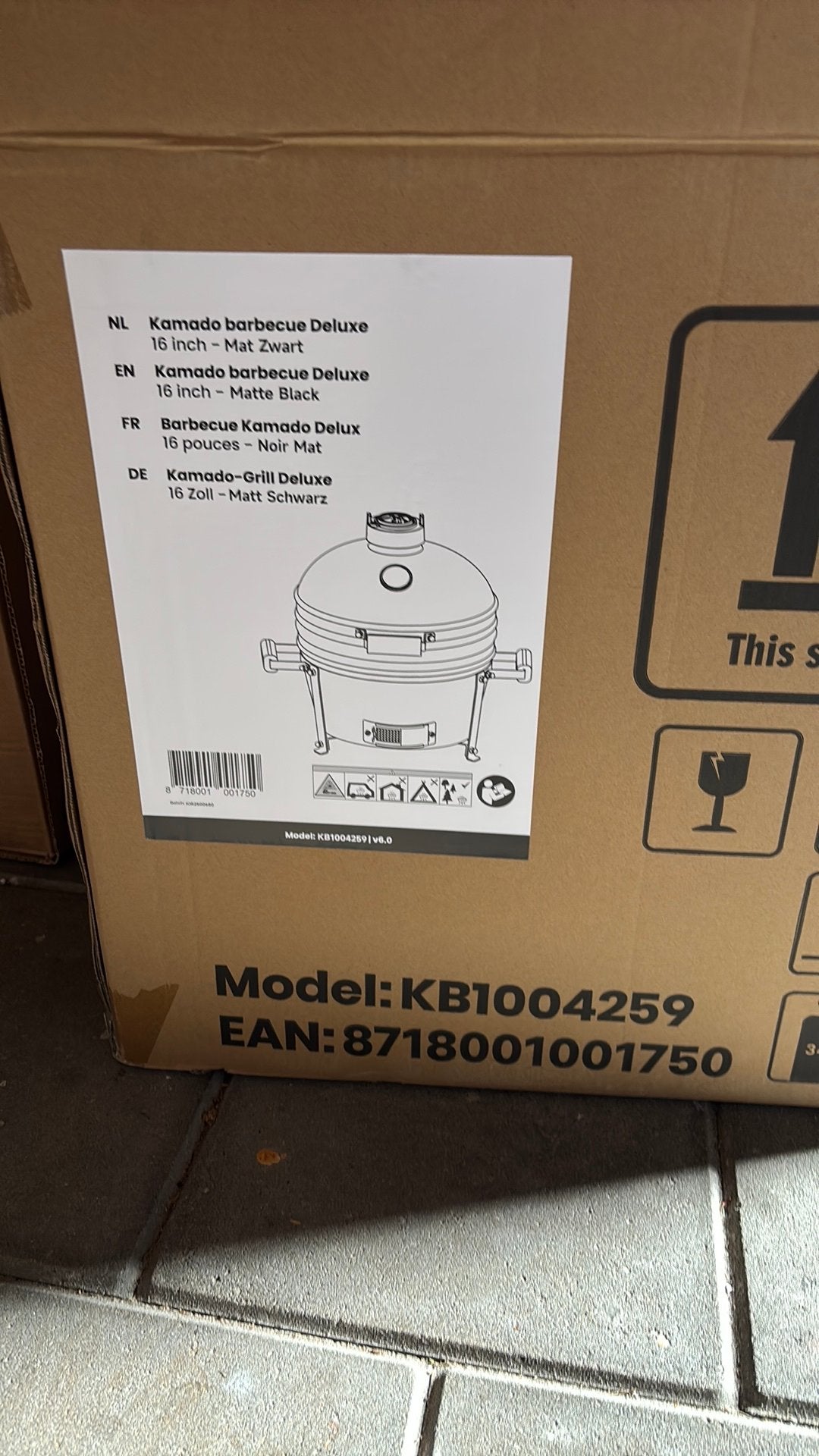 Nieuw in doos! Kamado barbecue Deluxe 16 inch, Ophalen, Nieuw