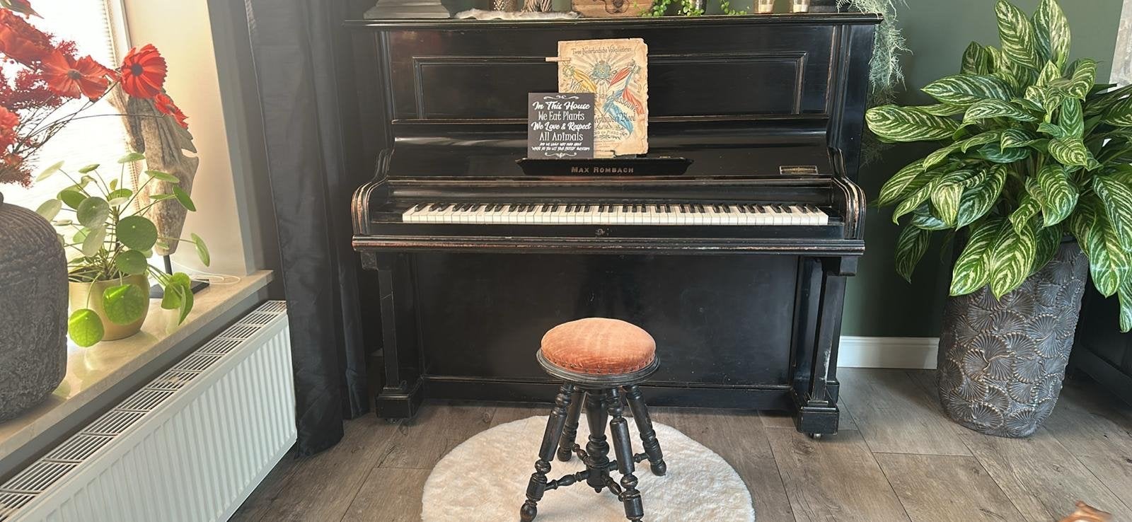 GRATIS Antieke piano Max Rombach - Zwart, Ophalen, Gebruikt, Zwart, Piano
