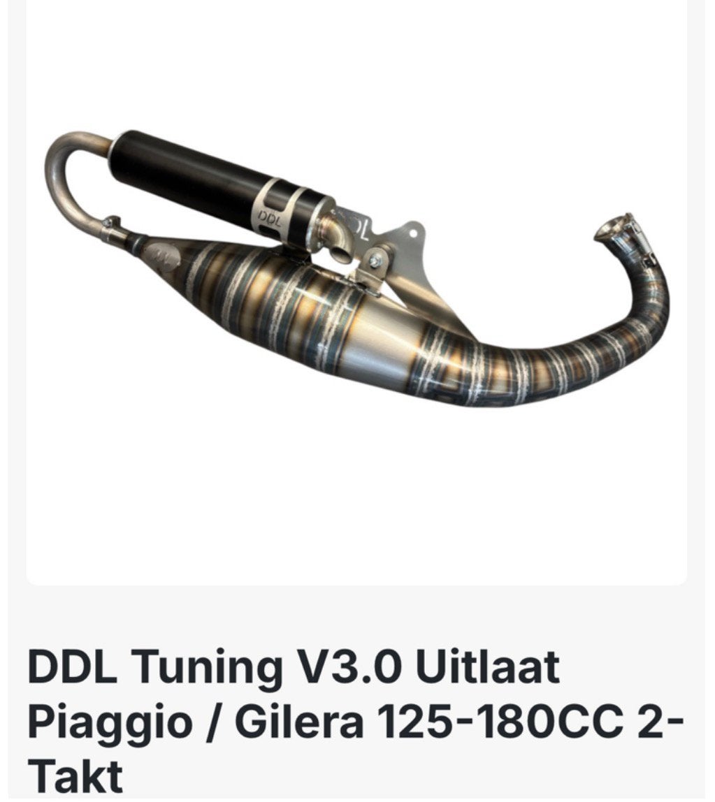 Ddl v3.0 180cc terugloop piagio/gilera, Ophalen of Verzenden, Zo goed als nieuw, Benzine, Overige modellen