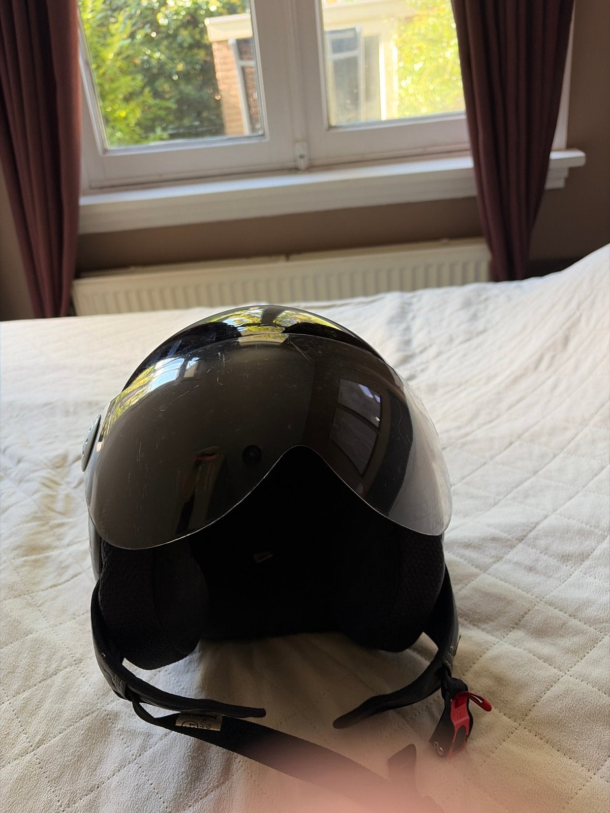 Beon scooterhelm, maat M, zwart, gebruikt, Fietsen en Brommers, Ophalen, Gebruikt, Medium