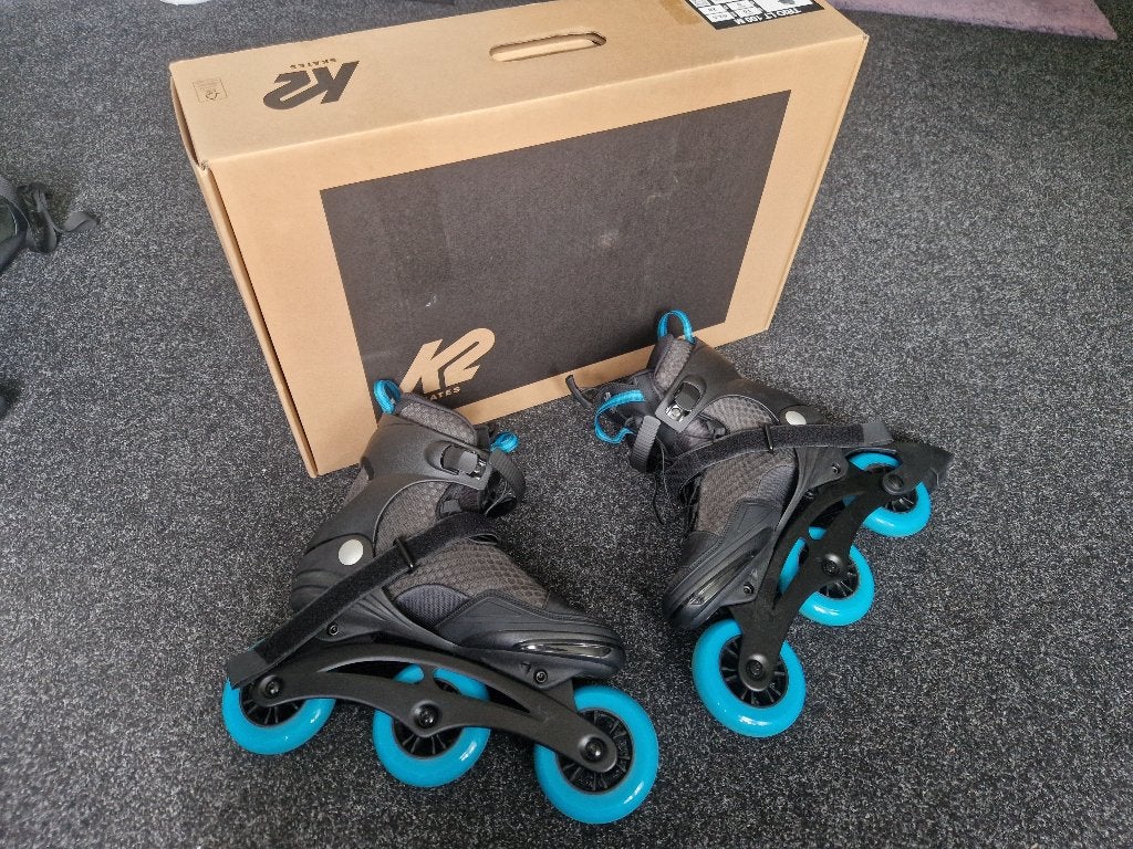K2 Trio LT 100 M skates blauw heren, maat 43,5, Sport en Fitness, Skeelers, K2, Heren, Overige typen, Ophalen of Verzenden