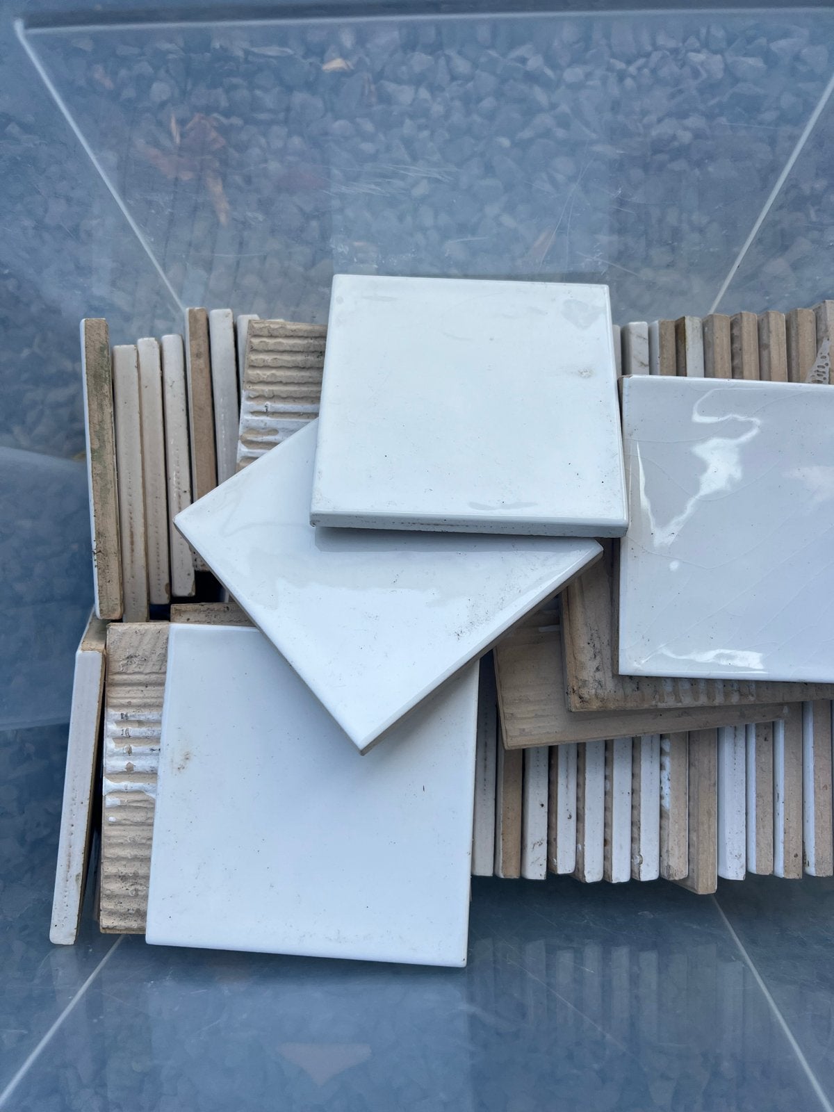 Witte tegeltjes 10x10, Ophalen, Overige materialen, Wandtegels, Nieuw