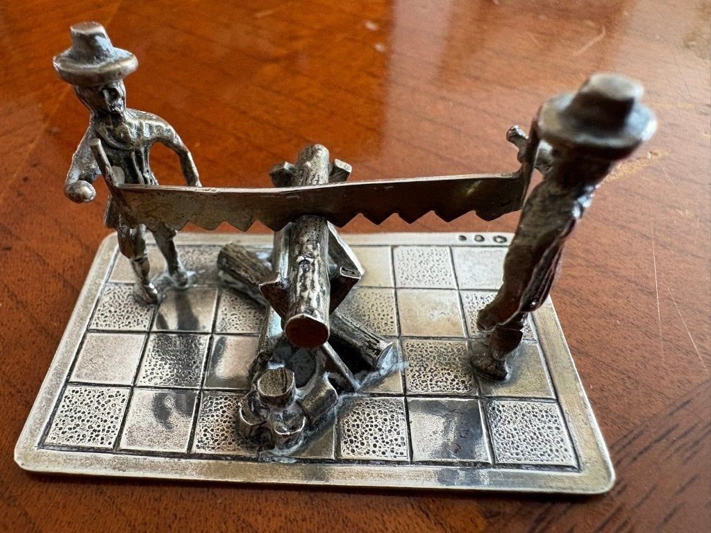 Zilveren miniatuur boomzagers, Antiek en Kunst, Ophalen of Verzenden