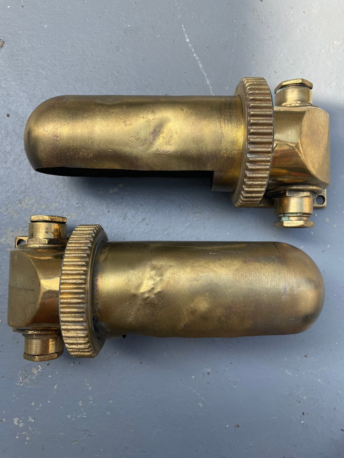 Set cabine lampen (boot), nachtlampen, leeslampen, patina, Gebruikt, Verzenden, Industrieel, Overige kleuren