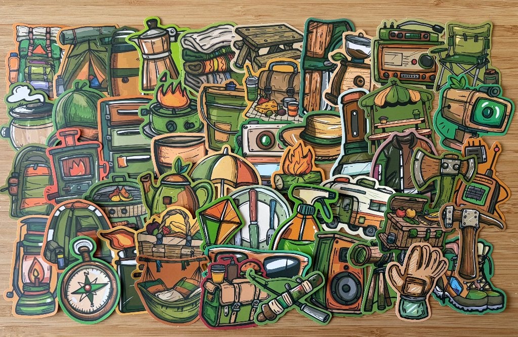 Kamperen, reizen, travel stickers, Verzenden, Nieuw, Meerdere stickers