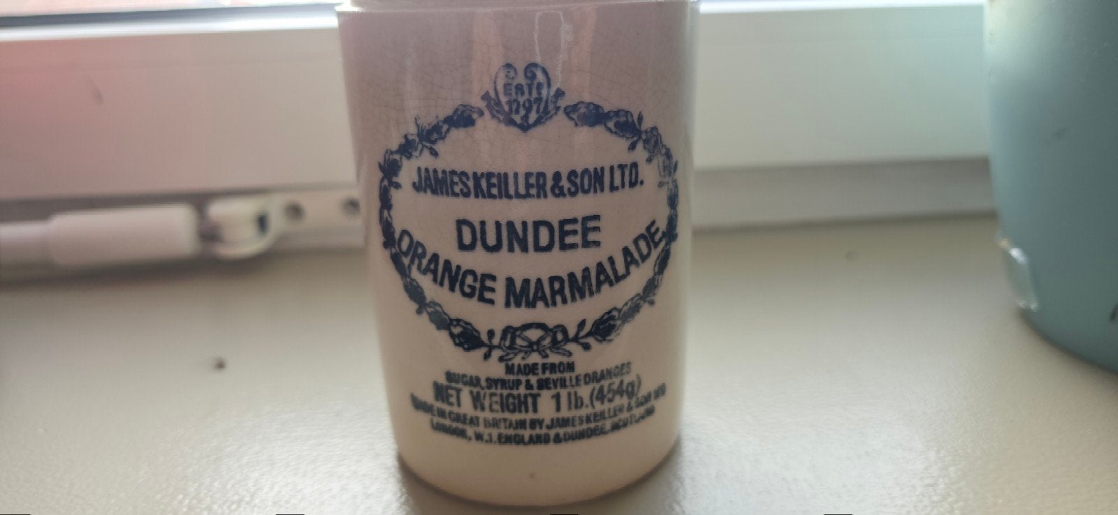 Vintage James Keiller & Son Dundee Orange Marmalade pot, Ophalen