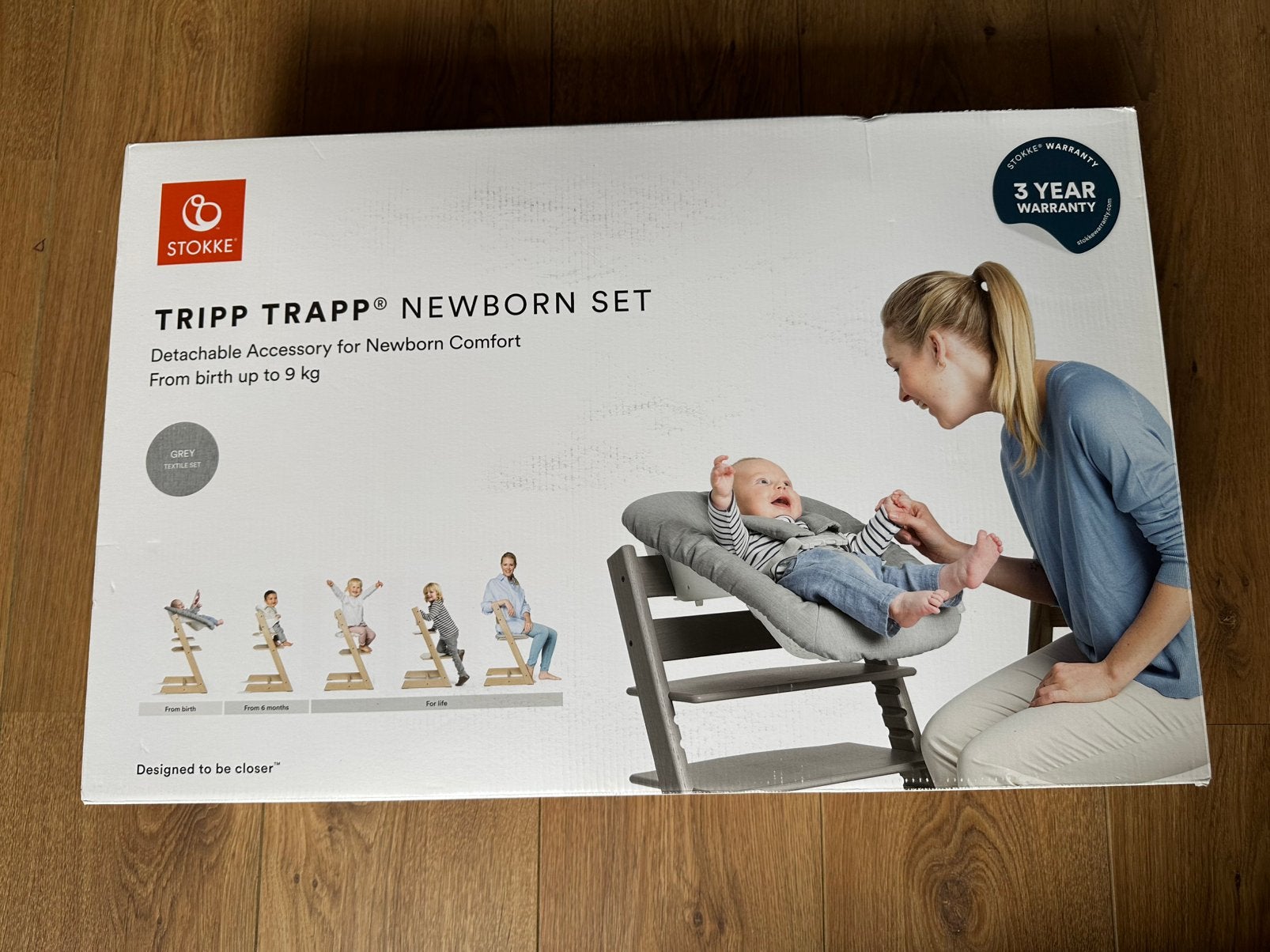 Stokke tripptrapp newborn set grijs met speelboog, Ophalen, Zo goed als nieuw, Overige typen