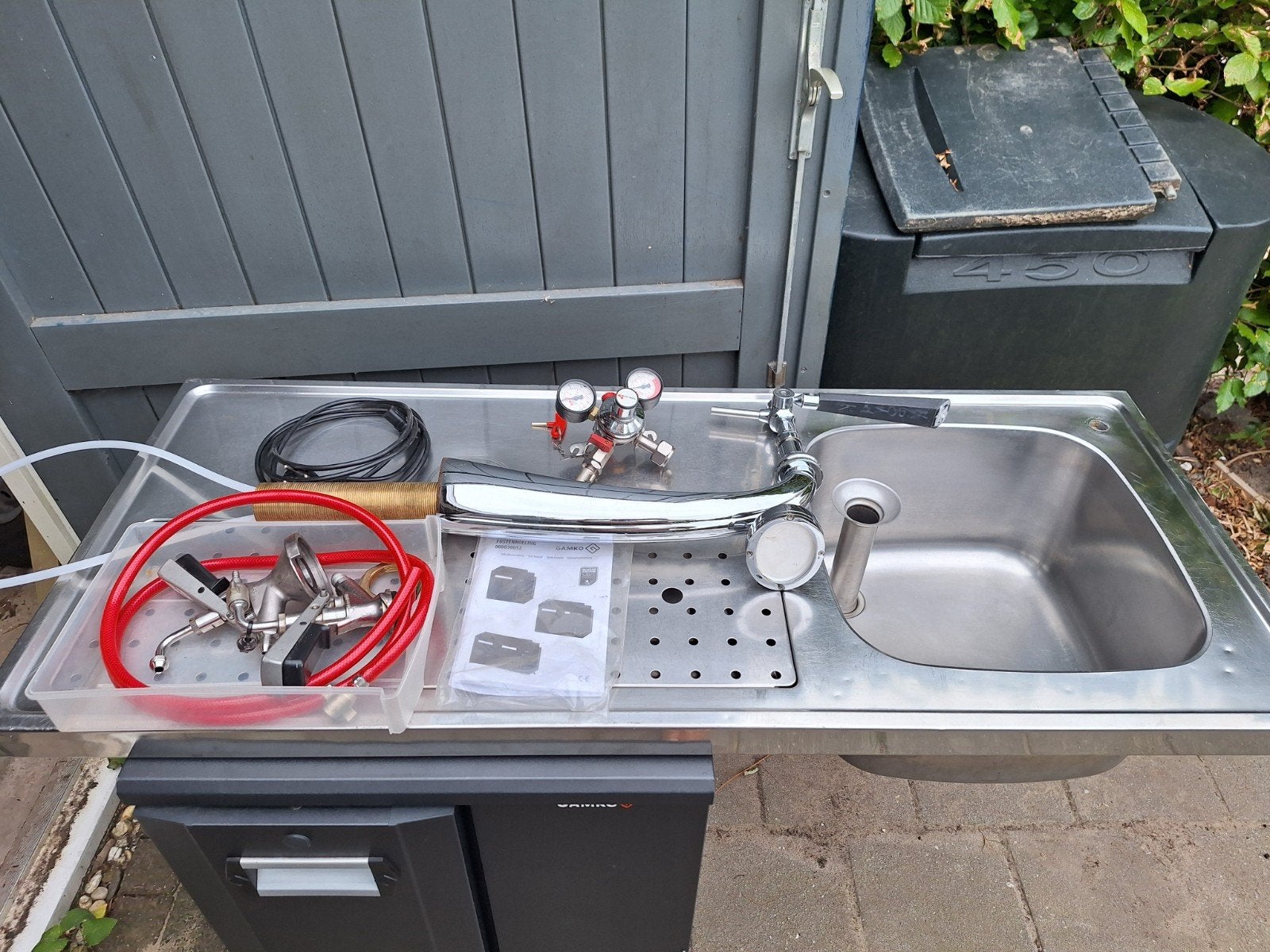 Tapinstallatie bj.2021 Gamko lekblad 130x55 mancave biertap, Ophalen, Gebruikt