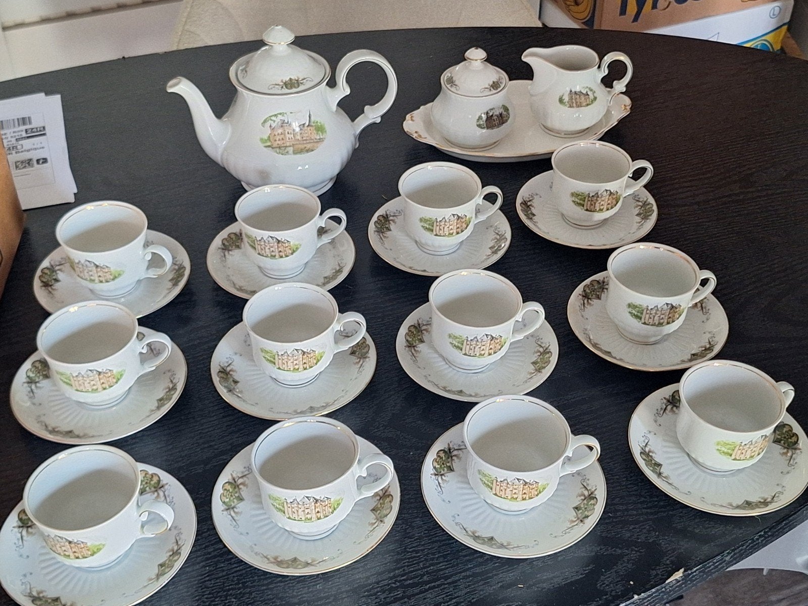 Vintage Original Dutch Castles theeservies - 12 persoons, Gebruikt, Overige merken, Vintage, Ophalen of Verzenden