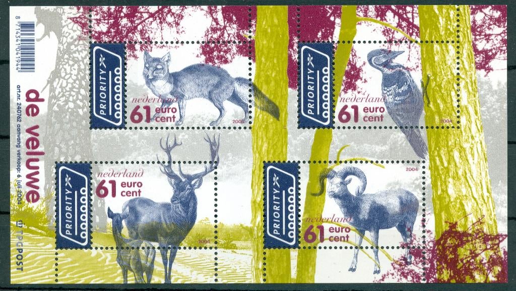 Ned. NVPH 2283 De Veluwe 2004, Postzegels en Munten, Ophalen of Verzenden, Na 1940, Postfris