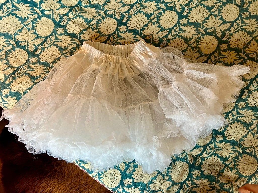 Vintage wit Di Bartelomeo tutu petticoat balletkostuum rokje, Maat 38/40 (M), Ophalen of Verzenden, Vintage, Kleding