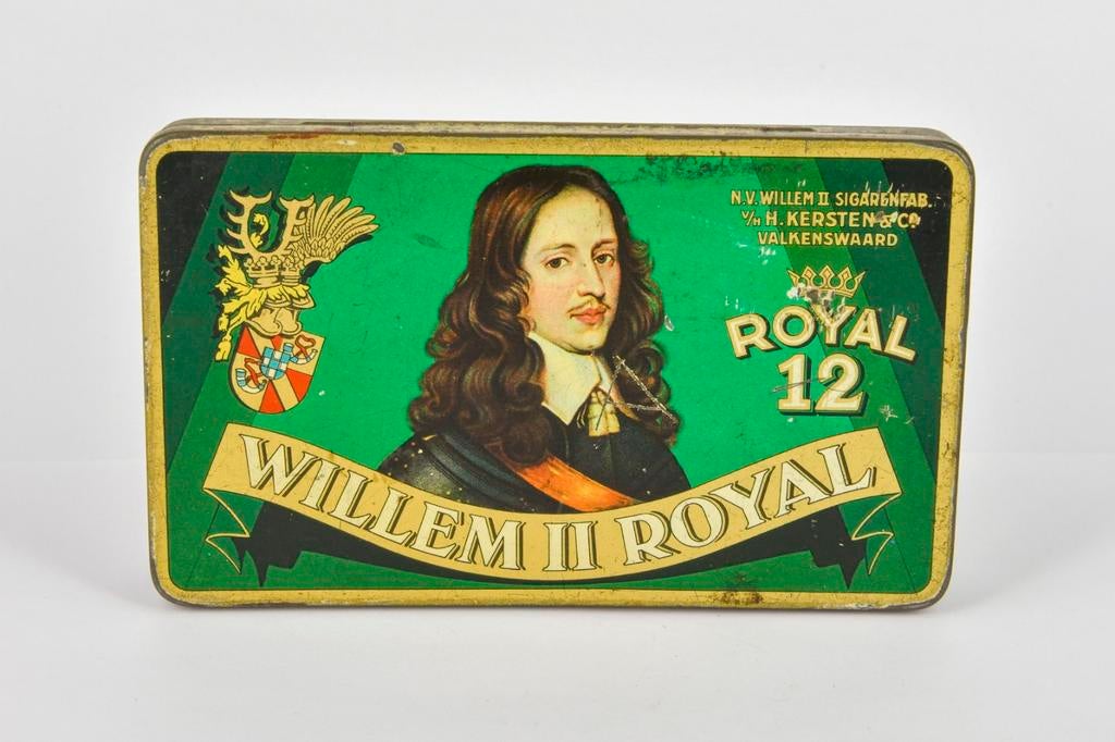 BLIKJE WILLEM II ROYAL, Ophalen of Verzenden, Gebruikt, Tabaksdoos of Verpakking