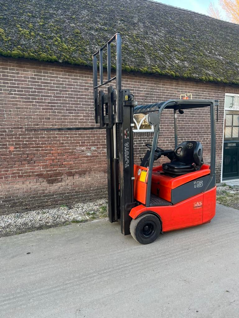 Toyota 7fbest 15 sas 1500kg triplex freelift sideshift✅, 1000 tot 2000 kg, Ophalen of Verzenden, Elektrisch, Heftruck
