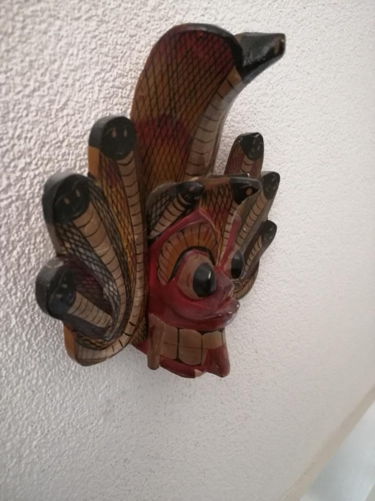Handgeschilderde Oosterse maskers (2x), Ophalen of Verzenden