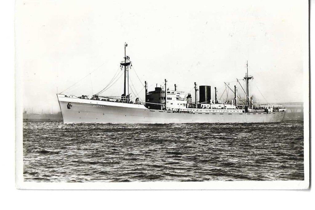 m.s garoet  kon.  rotterdam  lloyd   1960 n.ijmuiden, Verzenden, Zo goed als nieuw, Motorboot, Kaart, Foto of Prent
