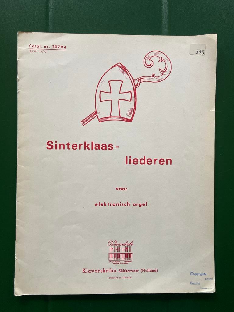 15 Sinterklaasliederen Klavarskribo voor elektronisch orgel., Muziek en Instrumenten, Bladmuziek, Gebruikt, Thema, Overige genres