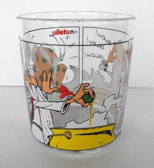 Asterix en Obelix Glas Panoramix met mazelen...., Ophalen of Verzenden, Asterix en Obelix, Zo goed als nieuw, Gebruiksvoorwerp