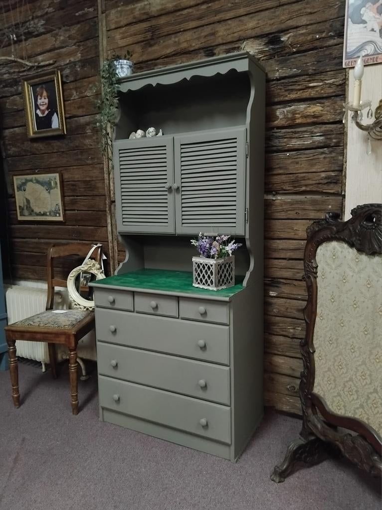 Uniek Antiek kastje met louvre-deurtjes!, Ophalen of Verzenden, Zo goed als nieuw, Shabby Chic