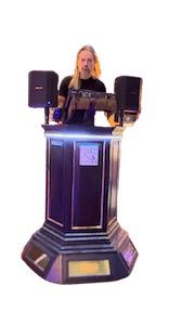 Rollende DJ Booth Vintage Spreekstoel ‘God is a DJ!’, Muziek en Instrumenten, Ophalen, Nieuw, Dj-set, Overige merken