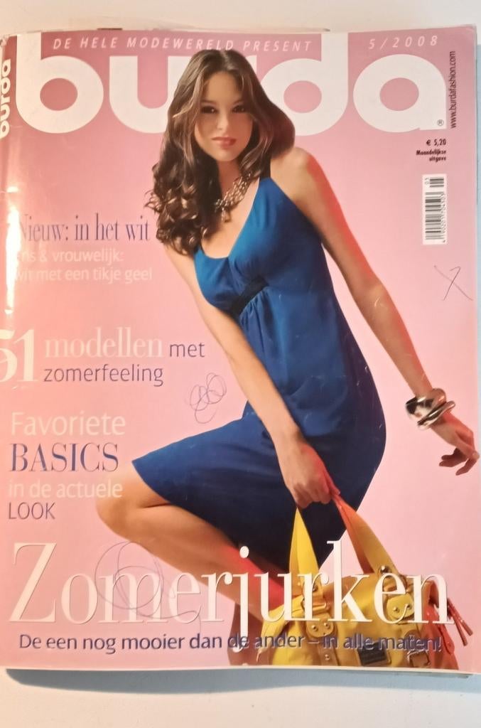 Burda Modeblad 5/2008, Hobby en Vrije tijd, Kledingpatronen, Overige typen, Vrouw, Zo goed als nieuw, Burda