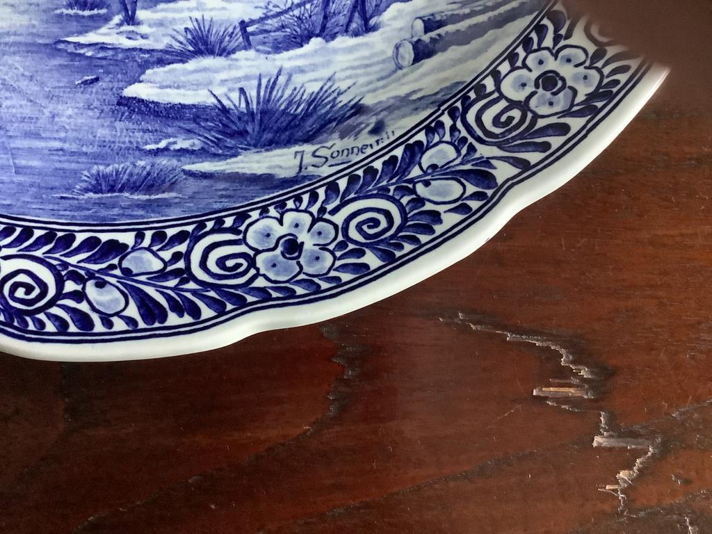 Delfts blauw bord, Ophalen
